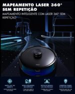 Robô Aspirador MUJIOO X6Max com LiDAR 360°, aspira e passa pano, recarga automática e controle por app e voz - Imagem 2