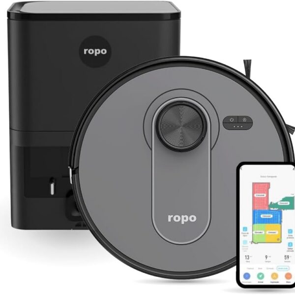 Robô Aspirador - Ropo Vision Pro com IA-3D Scan estação de recarga autolimpante sucção de 5500Pa