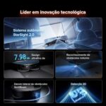Robô Aspirador e Esfregão Roborock Saros 10R, Sucção 22.000Pa, Design Ultrafino 8cm, Autoesvaziamento, Detecção 3D - Imagem 2