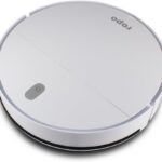 Robô Aspirador ropo Easy Branco 3 em 1: varre, aspira e passa pano com limpeza automática e prática.