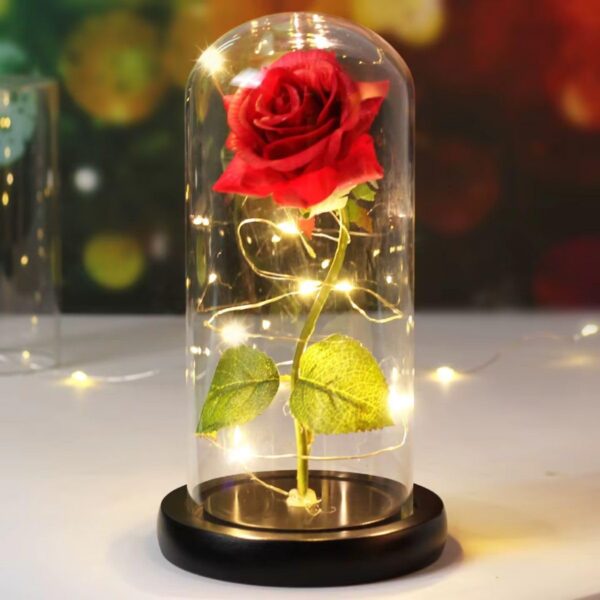 Rosa Vermelha em Cúpula com LED: presente romântico e decorativo para Dia das Mães e Dia dos Namorados