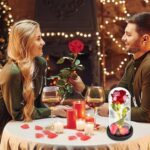 Rosa Vermelha em Cúpula com LED: presente romântico e decorativo para Dia das Mães e Dia dos Namorados - Imagem 2