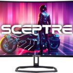 SCEPTRE 32 curvo 240Hz 1ms: mais fluidez, imersão e vantagem nos jogos com FreeSync Premium.