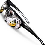 SIPLION óculos de sol polarizados masculinos com proteção UV400, conforto antiderrapante e lente TR90 para esportes e direção