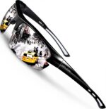 SIPLION óculos de sol polarizados masculinos com proteção UV400, conforto antiderrapante e lente TR90 para esportes e direção