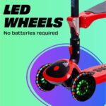 SKIDEE Patinete infantil: seguro, dobrável e com luzes LED, ideal para crianças de 2 a 12 anos. - Imagem 2
