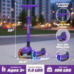 SKIDEE SP3: scooter infantil 2 em 1 com assento, luzes LED e guidão ajustável para crescer com segurança. - Imagem 2