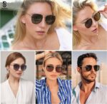 SOJOS óculos aviador quadrado polarizado UV400: estilo retrô, proteção e conforto para homens e mulheres. - Imagem 2