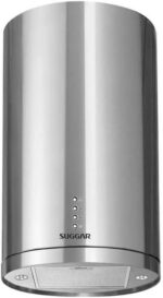 SUGGAR Coifa Ilha Redonda Quartzo Inox 35cm 110V: alta sucção, silenciosa e com função coifa e depurador