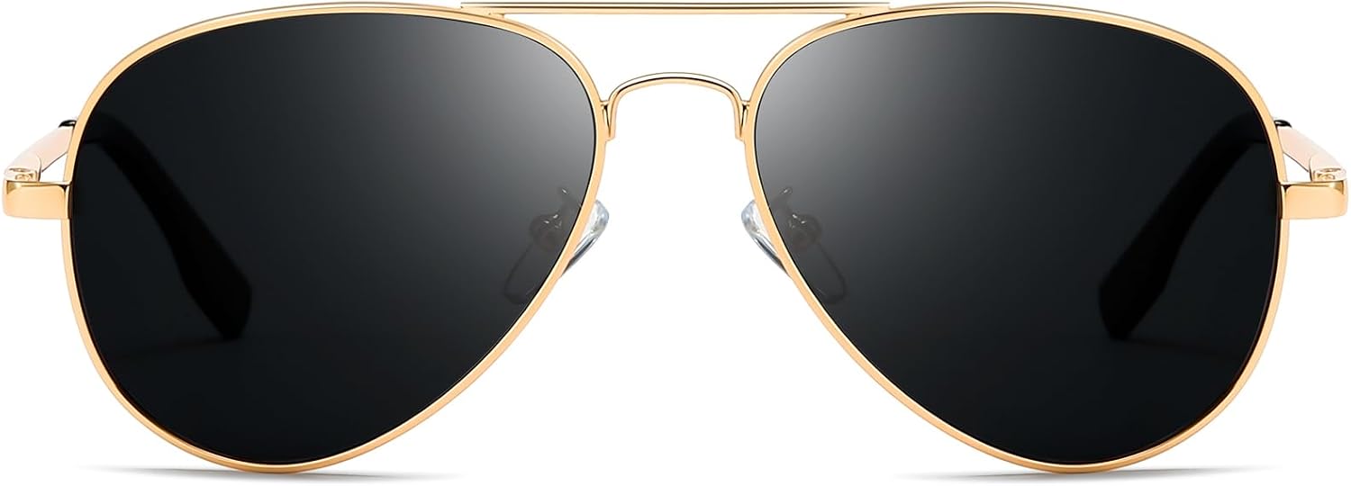 SUNGAIT óculos aviador clássicos com proteção UV400 polarizada: estilo atemporal SUNGAIT óculos aviador clássicos com proteção UV400 polarizada: estilo atemporal e conforto para homens e mulheres.