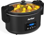 SUNVIVI Panela Elétrica 8,5L: grande capacidade, timer digital e manter aquecido para refeições práticas e sem esforço