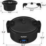 SUNVIVI Panela Elétrica 8,5L: grande capacidade, timer digital e manter aquecido para refeições práticas e sem esforço - Imagem 2