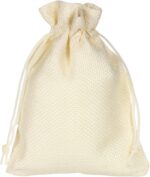 Saco de Juta Engomada com Cordão: embalagem natural e elegante para lembrancinhas, sabonetes, velas e presentes.