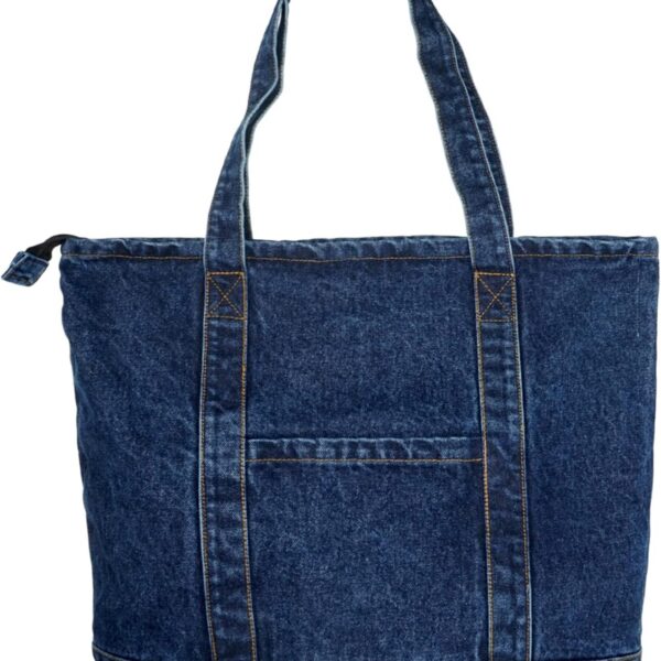 Sacola reutilizável YunZh de lona e jeans, resistente e prática para compras e viagens