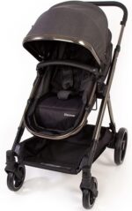 Safety 1st Carrinho de Bebê Discover Black Chrome: conforto, segurança e versatilidade para passeios em qualquer fase.