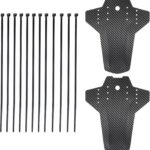 Salbsever guarda-lamas para mountain bike ajustáveis 73,7 cm, proteção completa dianteira e traseira com 12 abraçadeiras.