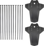 Salbsever guarda-lamas para mountain bike ajustáveis 73,7 cm, proteção completa dianteira e traseira com 12 abraçadeiras.
