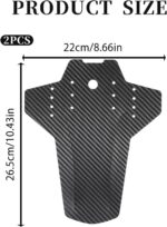 Salbsever guarda-lamas para mountain bike ajustáveis 73,7 cm, proteção completa dianteira e traseira com 12 abraçadeiras. - Imagem 2