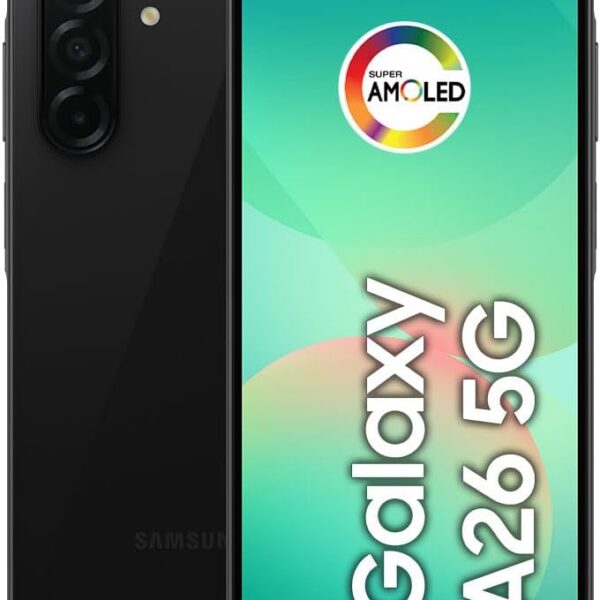 Samsung Celular Galaxy A26 5G 256GB, 8GB RAM, Câmera de 50MP, IP67, Tela Super AMOLED 6.7", NFC (Preto)