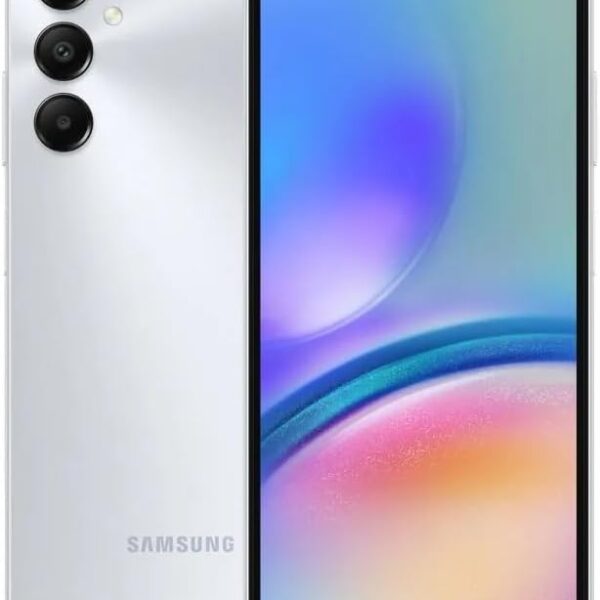 Samsung Galaxy A05s 128GB 6GB RAM com tela infinita de 6.7, bateria 5000mAh e câmera tripla de 50MP em prata