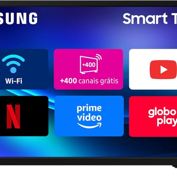 Samsung Smart TV 32 HD H5000F 2025 com HDR, Tizen, canais grátis e som imersivo para seu entretenimento.