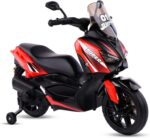 Scooter Elétrica Infantil Revvo XR 12V com rodas de treinamento, Bluetooth e suspensão para diversão segura até 25kg.