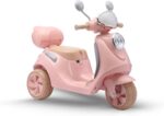 Scooter elétrica infantil Bella T3: luzes LED, bagageiro, som e USB/MP3 para brincadeiras cheias de diversão.