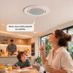 Sculpy Suporte para Alexa Echo Pop embutir no teto de gesso: instalação prática, discreta e som bem distribuído. - Imagem 2