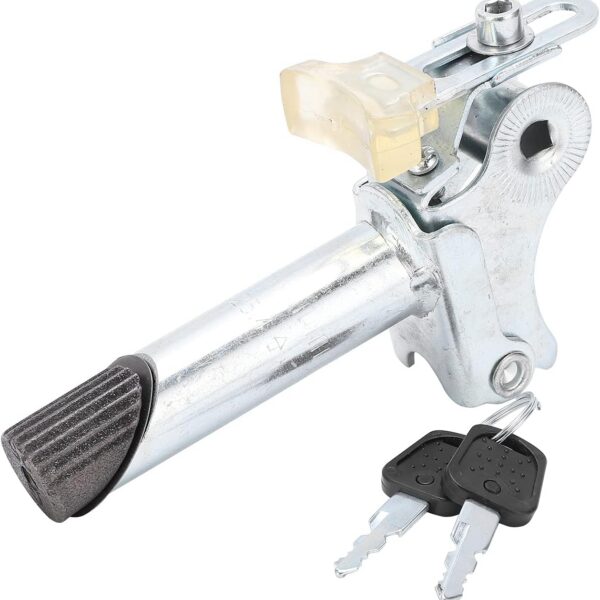 Selim de metal antifurto para bicicleta elétrica dobrável com chave interna, leve, durável e fácil de instalar.