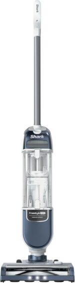 Shark Aspirador vertical sem fio Freestyle Max, limpeza de várias superfícies, leve, fácil manutenção, com grande copo de poeira e rolo de escova de 2 velocidades, faróis de LED, azul nórdico, SV2002