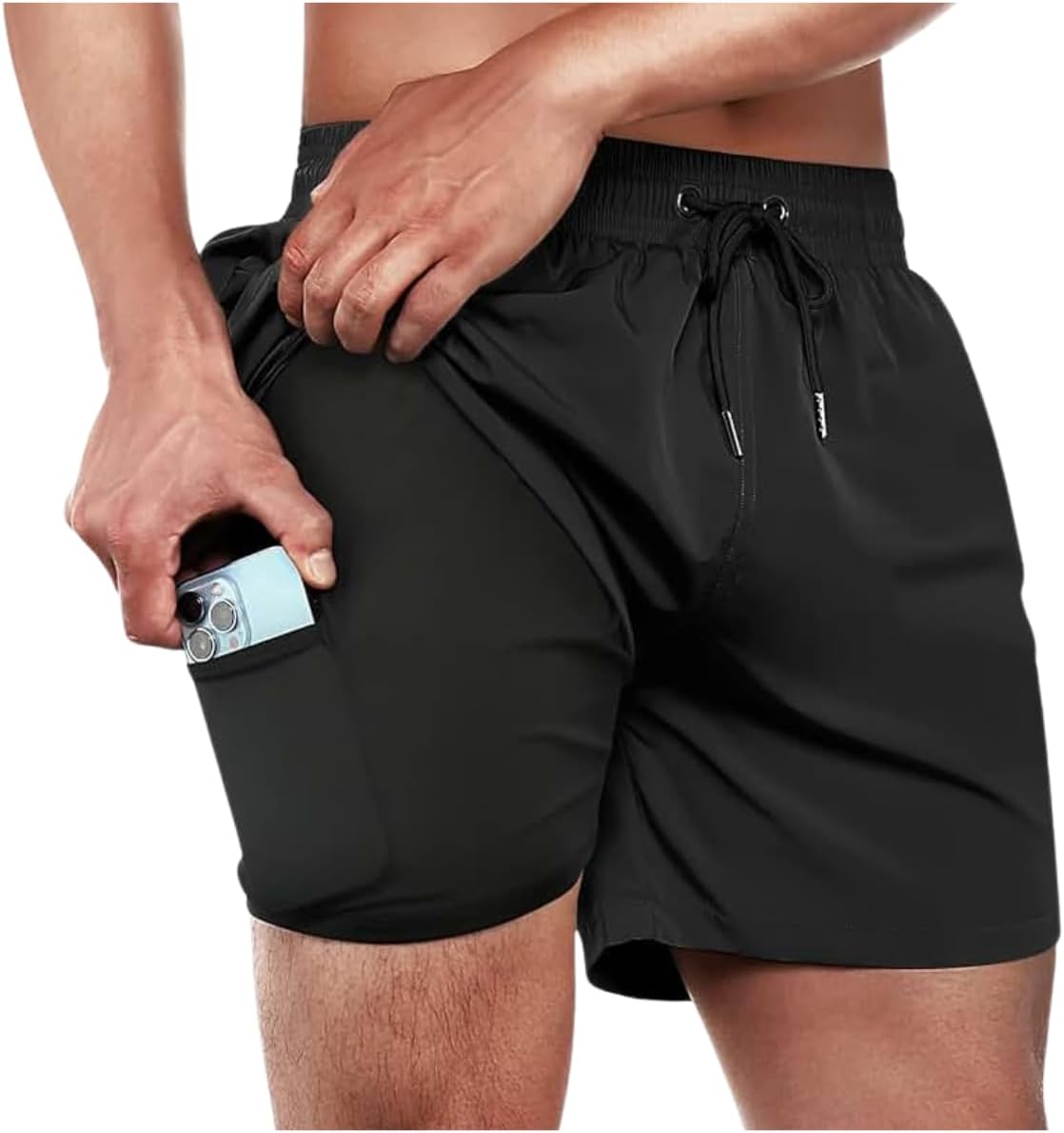 Short Duplo 2 em 1 para Corrida com Bolso Interno Short Duplo 2 em 1 para Corrida com Bolso Interno e Proteção UV20+ Johnny Key Fashion Wear, conforto e praticidade para treinos.