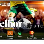 Smart TV 4K 55 LG QNED 55QNED80 com α7 AI Gen8, Alexa integrada e design super slim para imagem superior e compra inteligente