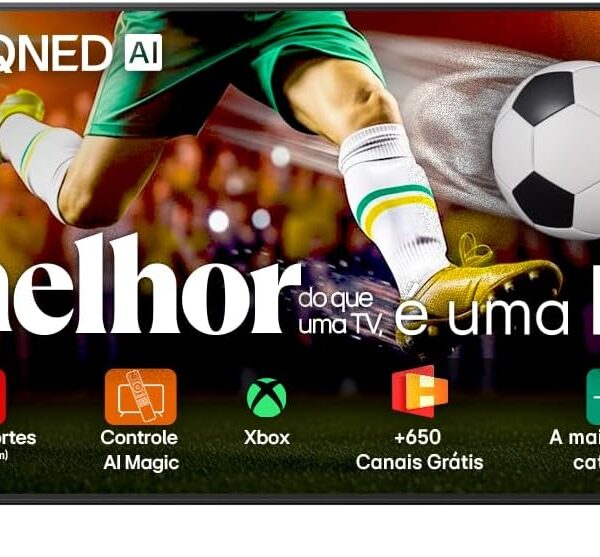 Smart TV 4K 55 LG QNED 55QNED82 com imagem nítida, som imersivo e design ultra fino para sua sala.