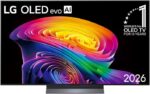 Smart TV LG OLED evo AI 4K C6 55 polegadas 2026 com cores vivas, pretos perfeitos e alto contraste para sua sala.