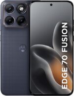 Smartphone Motorola Edge 70 Fusion 5G 256GB com câmera 50MP e tela AMOLED 144Hz, grafite