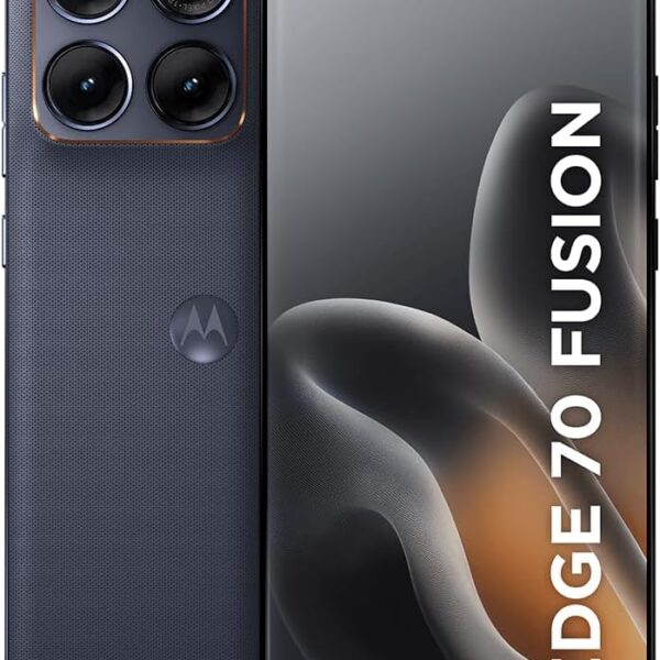 Smartphone Motorola Edge 70 Fusion 5G 256GB com câmera 50MP e tela AMOLED 144Hz, grafite