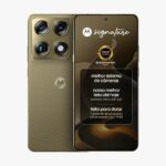 Smartphone Motorola Signature 5G 512GB 24GB: 3 câmeras Sony LYTIA, tela 165Hz e bateria 5200mAh para alta performance.