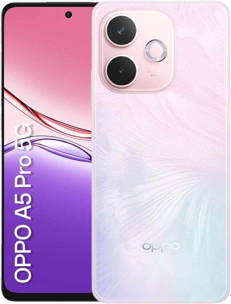 Smartphone OPPO A5 Pro 5G 256GB 8GB Ram IP69 50MP Smartphone OPPO A5 Pro 5G 256GB 8GB Ram IP69 50MP AI Câmera Bateria 5800mAh NFC Rosa Pastel