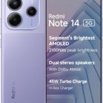 Smartphone Xiaomi Redmi Note 14 5G NFC Violeta Lavanda 8GB 256GB com alto desempenho e conectividade para o dia a dia