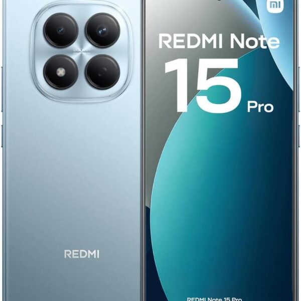 Smartphone Xiaomi Redmi Note 15 Pro 5G 512GB 8GB Azul com câmera 200MP, bateria 6580mAh e tela AMOLED 120Hz