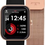 Smartwatch Technos Connect MAX Preto/Rosé: estilo e conectividade para seu dia a dia.