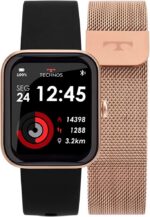 Smartwatch Technos Connect MAX Preto/Rosé: estilo e conectividade para seu dia a dia.