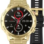 Smartwatch Technos Connect Sports Call Dourado com chamada telefônica para mais praticidade no dia a dia