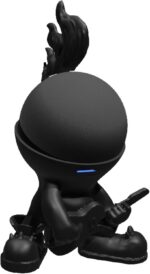 Splin Suporte Mesa Echo Dot 5 ou 4: mais som, captação e estilo Star Boy preto para sua Alexa.
