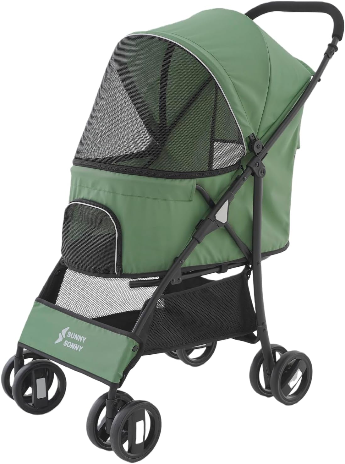 Sunny Sonny carrinho pet dobrável com capa climática, conforto e Sunny Sonny carrinho pet dobrável com capa climática, conforto e segurança para cães e gatos até 15 kg.