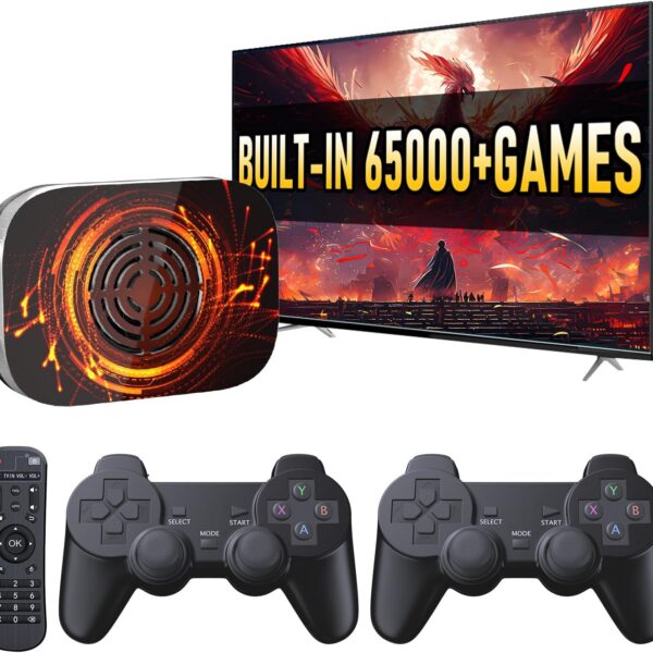 Super Console X4 Plus Retro Game Console Pre-Built-in 65000+Games, Retro Game Console With 65+ emulators,EmuELEC 4.6/Android 11.0/CoreE,S905x4,4K UHD Display