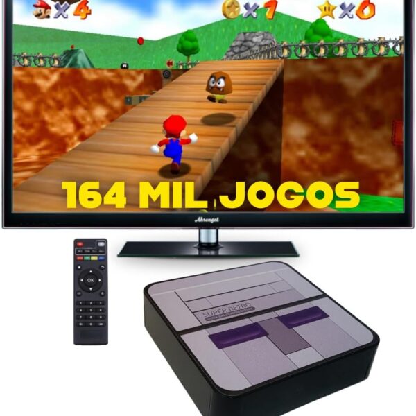 Super Retro Snes 64 Edição Especial: 164 mil jogos, atualizado 2026, Smart Plus e compatível com Android