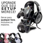 Suporte 2 Controles Xbox One S X Series Fone Ouvido/headphone (Preto) - Imagem 2