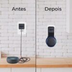 Suporte Alexa Echo Dot 3 com fio escondido e instalação sem furos, design minimalista e seguro. - Imagem 2