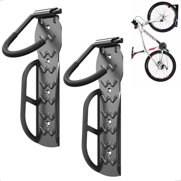 Suporte Bicicleta Parede com Gancho Emborrachado: fixação segura, proteção e organização para sua bike.